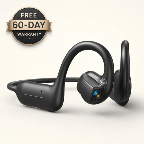 Bone Conduction Headphones with Built-In Camera